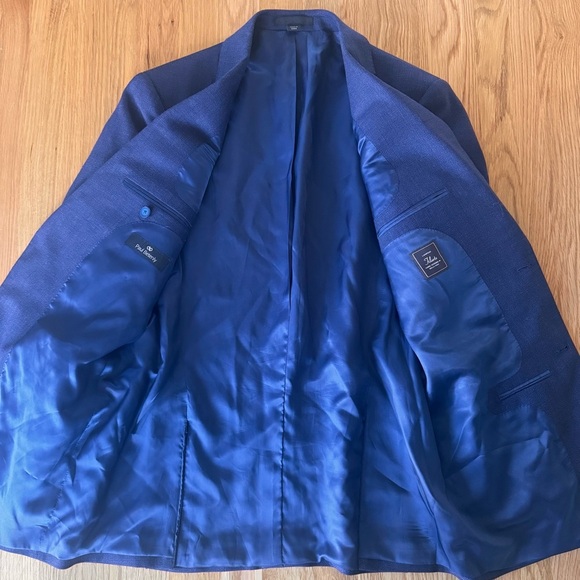 Paul Betenly Men's 40R Blue 2-Button 100% Wool Filarte Sandro Blazer Jacket Coat - Picture 3 of 13